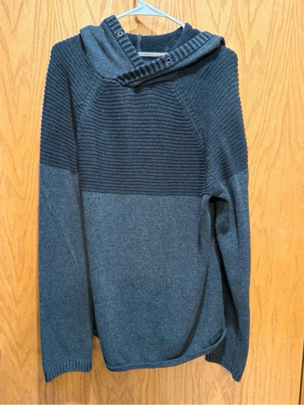 Men's Ribbed Turtleneck Sweater - Charcoal Gray